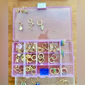 LOT NEW 26 Pairs of Earring Colorful Gem Hoop Acrylic Wholesale Retail Resale